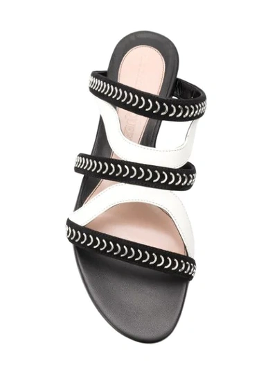 Shop Alexander Mcqueen Caged Flat Sandals In Black