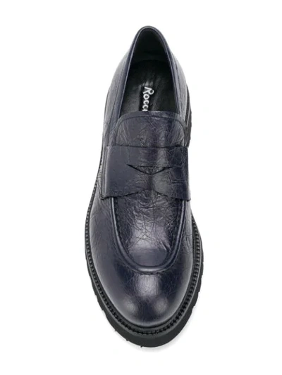 Shop Rocco P Ridged Loafers In Blue