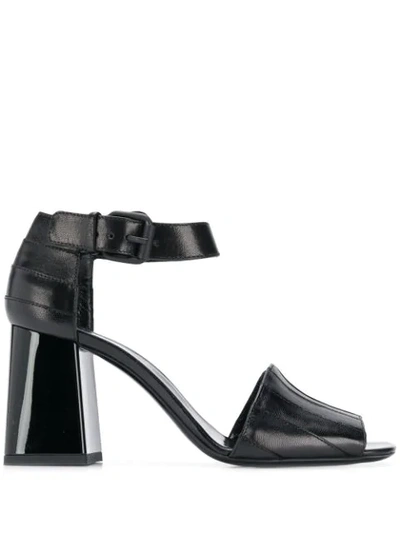 Shop Sonia Rykiel Striped Sandals In Black