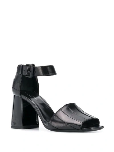 Shop Sonia Rykiel Striped Sandals In Black