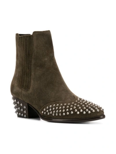Shop Ash Hook Studded Boots In Green