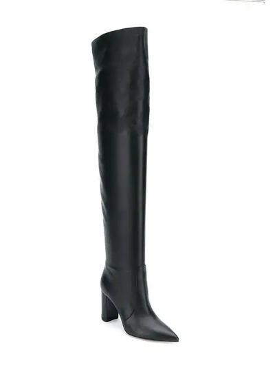 Shop Gianvito Rossi High Ankle Toe Boots In Black