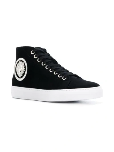 Shop Versus Logo Plaque Hi-tops In Black