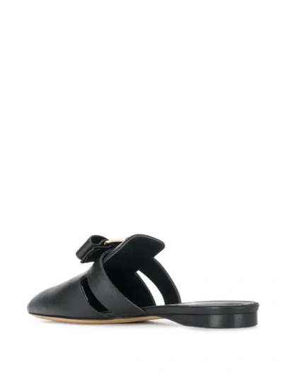 Shop Ferragamo Salvatore  Logo Plaque Mules - Black