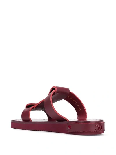Shop Valentino Garavani Slide Sandals - Red