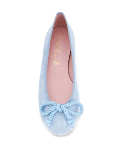 Shop Pretty Ballerinas Perforated Rosario Ballerinas In Blue