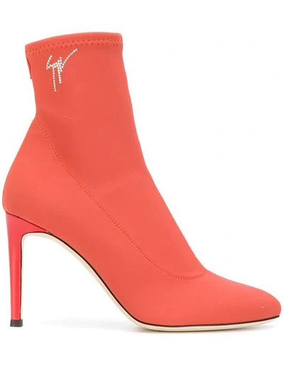 Shop Giuseppe Zanotti Carlee Boots In Orange