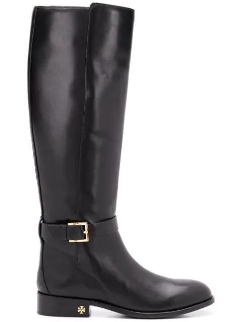 tory burch black riding boots