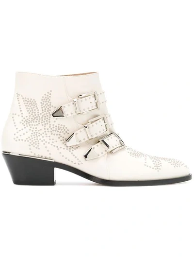 Shop Chloé Susanna Boots In White