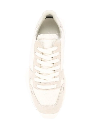 Shop Rick Owens Runner Sneakers In Neutrals