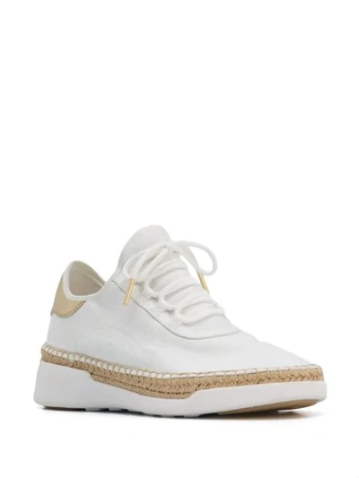 Shop Michael Michael Kors Flatform Low Top Trainers In White