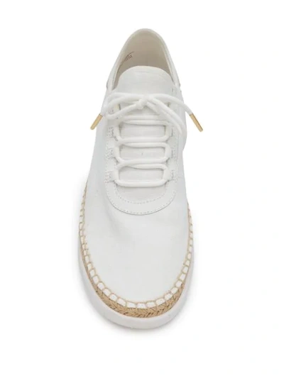 Shop Michael Michael Kors Flatform Low Top Trainers In White