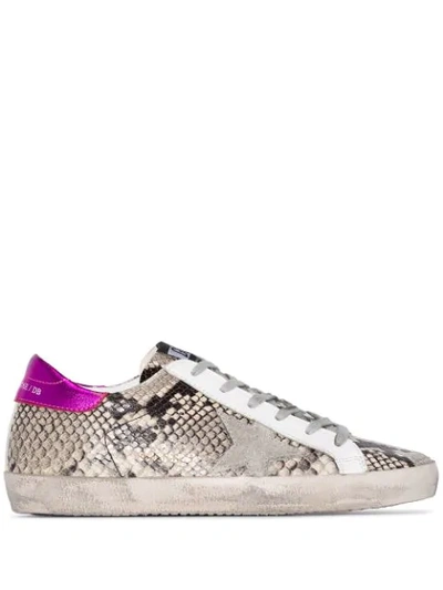 Shop Golden Goose Star Lace Up Sneakers - Grey