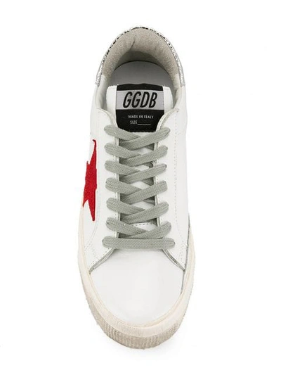 Shop Golden Goose 'superstar' Sneakers Im Used-look In K6 White Metallic