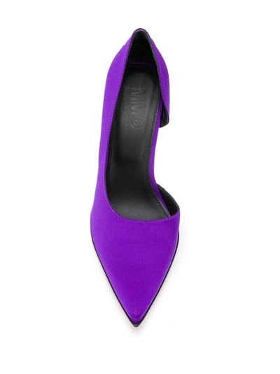 Shop Mm6 Maison Margiela D'orsay Pumps In Purple