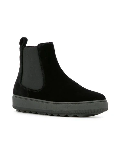 Shop Philippe Model Velvet Chelsea Boots In Black