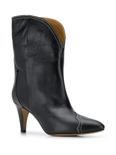 Shop Isabel Marant Pointed Cowboy Boots In Black
