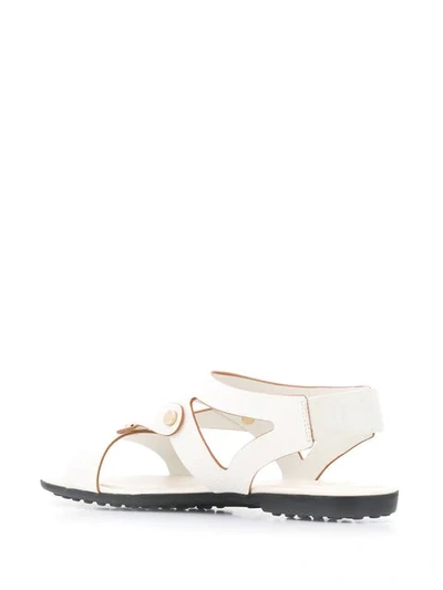 Tod's Flat Sandals In White