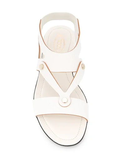 Tod's Flat Sandals In White