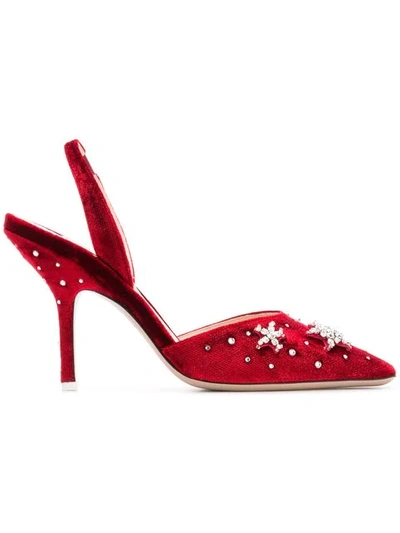 Shop Attico Stars Pumps In Red