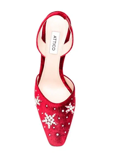 Shop Attico Stars Pumps In Red