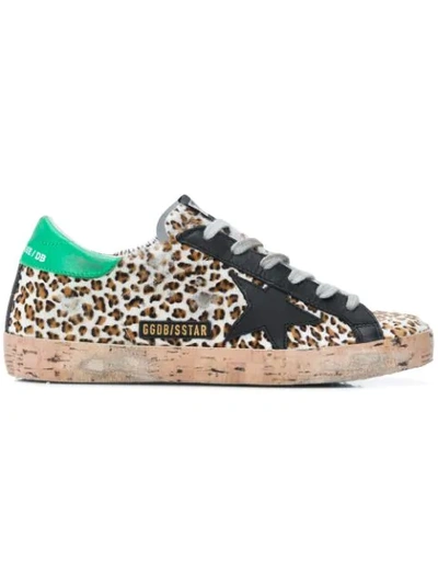 GOLDEN GOOSE DELUXE BRAND LEOPARD SUPERSTAR SNEAKERS - 棕色