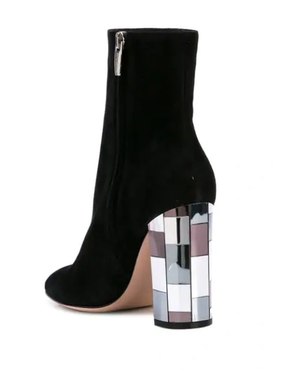 Shop Gianvito Rossi Block Heel Ankle Boots In Black