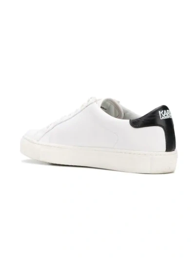 Shop Karl Lagerfeld Kupsole Karl Ikonik Sneakers In White