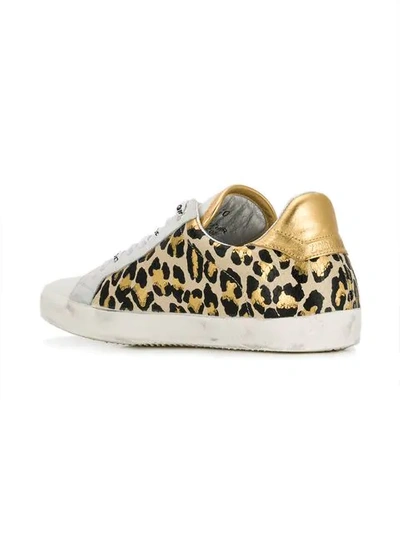 Shop Zadig & Voltaire Leopard Print Sneakers In White