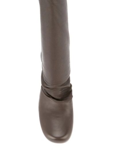 Shop Rick Owens Wedge Boots In Brown