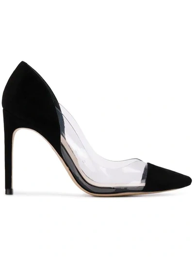 Sophia Webster Daria 100 Black Suede And Perspex Pumps In Black