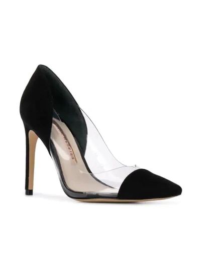 Sophia Webster Daria 100 Black Suede And Perspex Pumps In Black