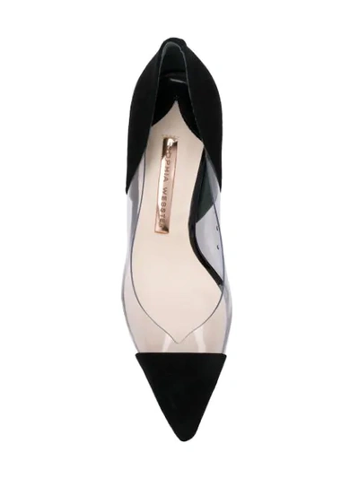 Sophia Webster Daria 100 Black Suede And Perspex Pumps In Black
