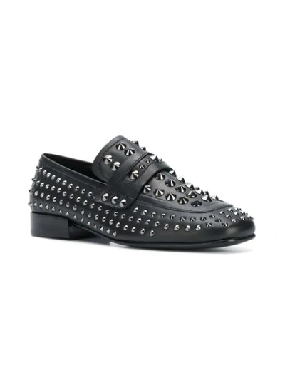 Shop Ash Rock Stud Loafers In Black