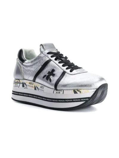 Shop Premiata Beth Platform Sneakers In Metallic
