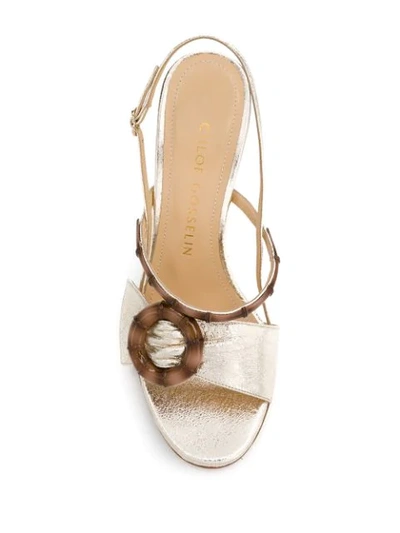 Shop Chloe Gosselin Celeste Heeled Sandals In Gold