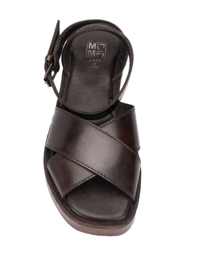 Shop Moma Criss-cross Sandal In Brown