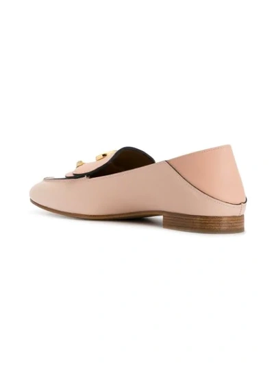 Shop Chloé Logo Loafers In Pink