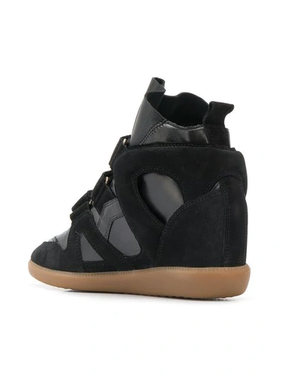 Shop Isabel Marant Wedge Hi-top Sneakers In Black