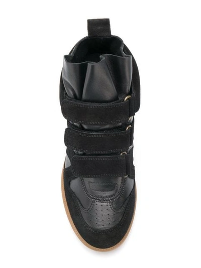 Shop Isabel Marant Wedge Hi-top Sneakers In Black