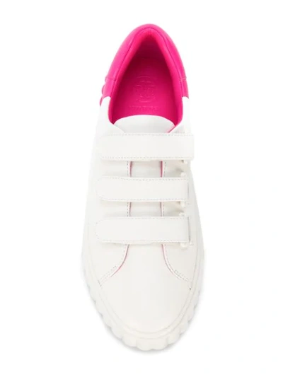 Shop Tory Burch Two-tone Sneakers - White