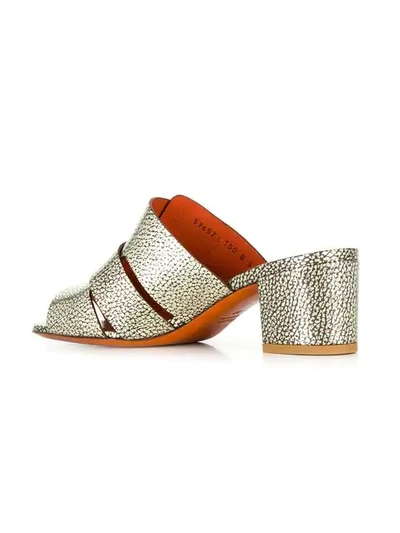 Shop Santoni Buckle Strap Sandals In Gold