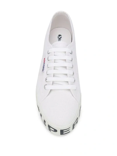 Shop Superga Branded Platform Sneakers In White