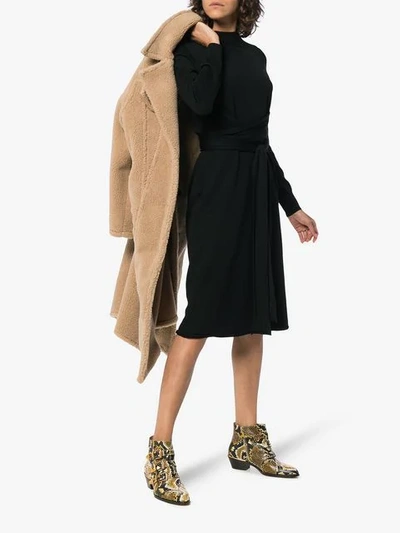 Chloé Yellow And Black Susanna 30 Python Print Leather Boots