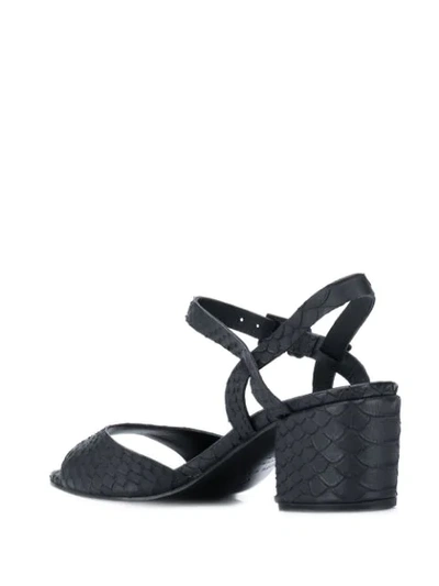 Shop Del Carlo Ankle Strap Sandals In Black