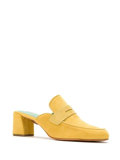 Shop Blue Bird Shoes Penny Mules In Yellow
