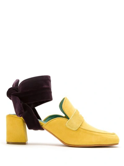 Shop Blue Bird Shoes Penny Mules In Yellow