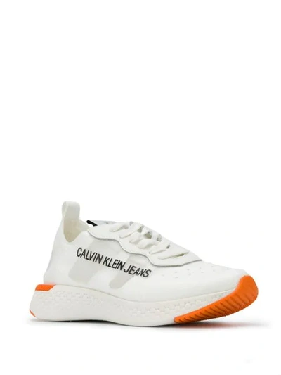 Shop Calvin Klein Jeans Est.1978 Logo Panelled Sneakers In White