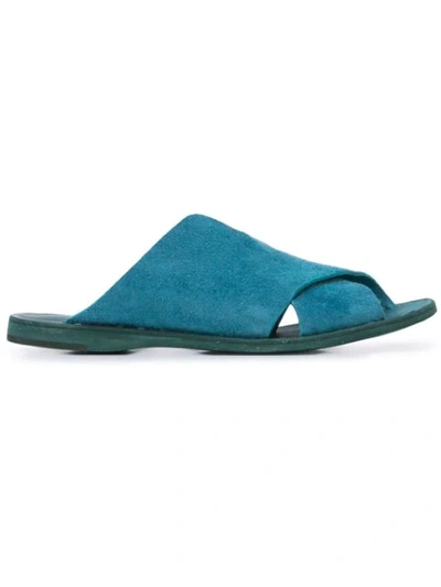 Shop Officine Creative Criss-cross Flat Sandals In Blue