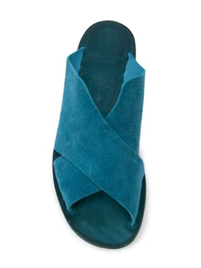 Shop Officine Creative Criss-cross Flat Sandals In Blue